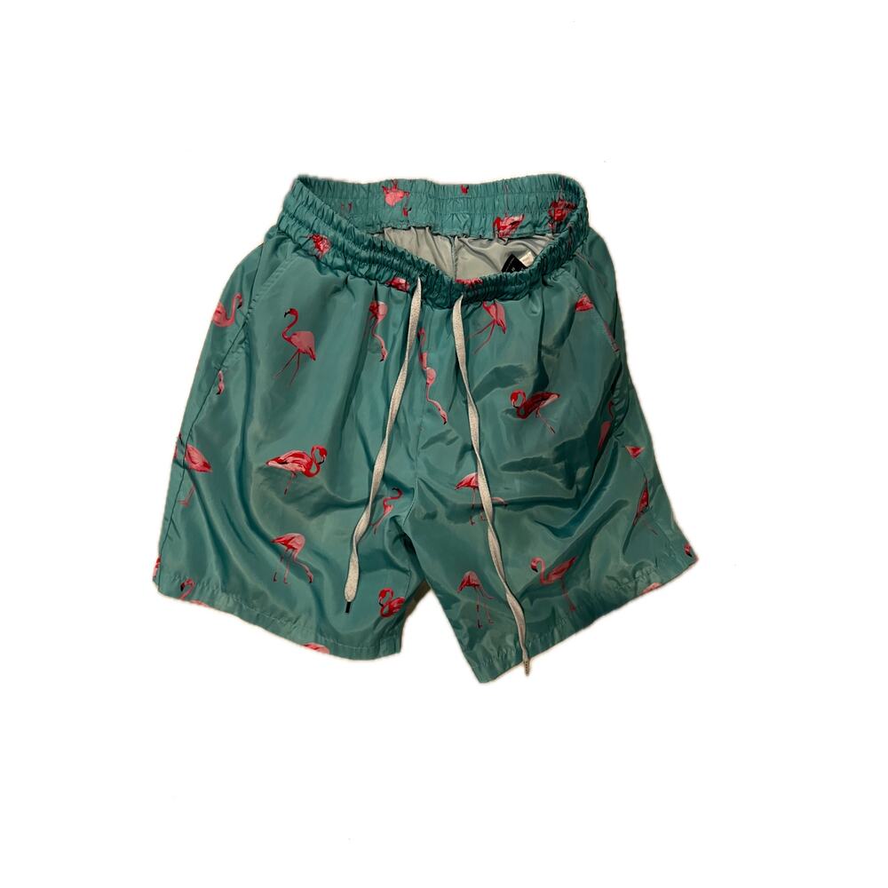Shein Flamingo Swim/Surf Shorts Mens M